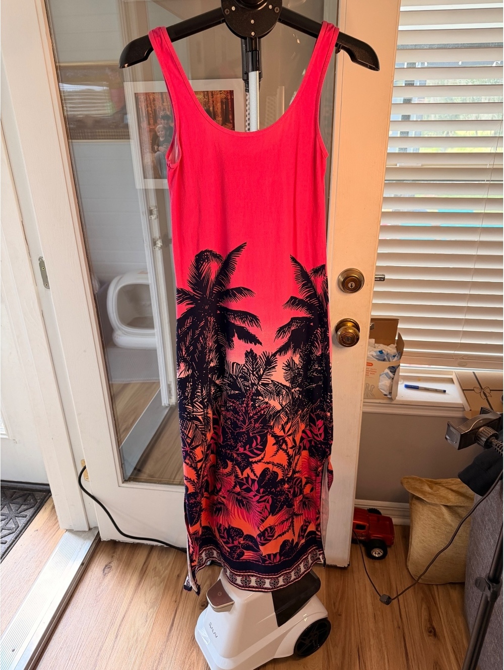 Tommy Bahama Pink Tropical Print Sleeveless Dress Size Small